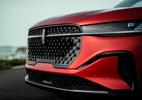The sleek grille of a 2024 Lincoln Nautilus® SUV with the available Jet Appearance Package makes a bold statement. | Dave Sinclair Lincoln St. Peters in Saint Peters MO